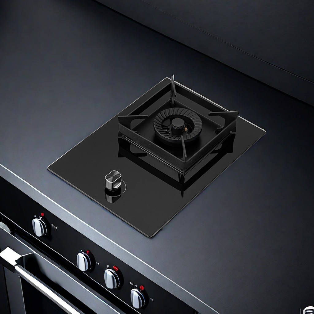 Wholesale Popular Major Kitchen Appliances, Black Tempered Glass Table, Single Burner Gas Stove, One Burner Gas Cooker