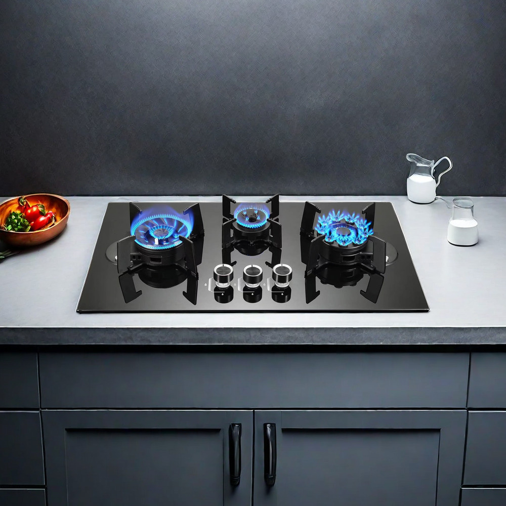 Factory Supply: Top Quality 3-Burner LPG Glass Gas Stove - Affordable Price, Modern 2024 Kitchen Appliance