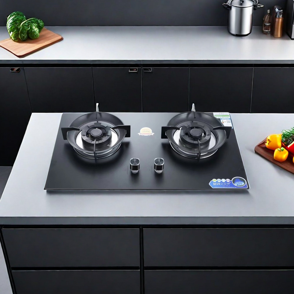 High Quality Wholesale Double Gas Burner Stove, Custom Built-in Home Kitchen Appliance with Manufacturer Wholesale Price