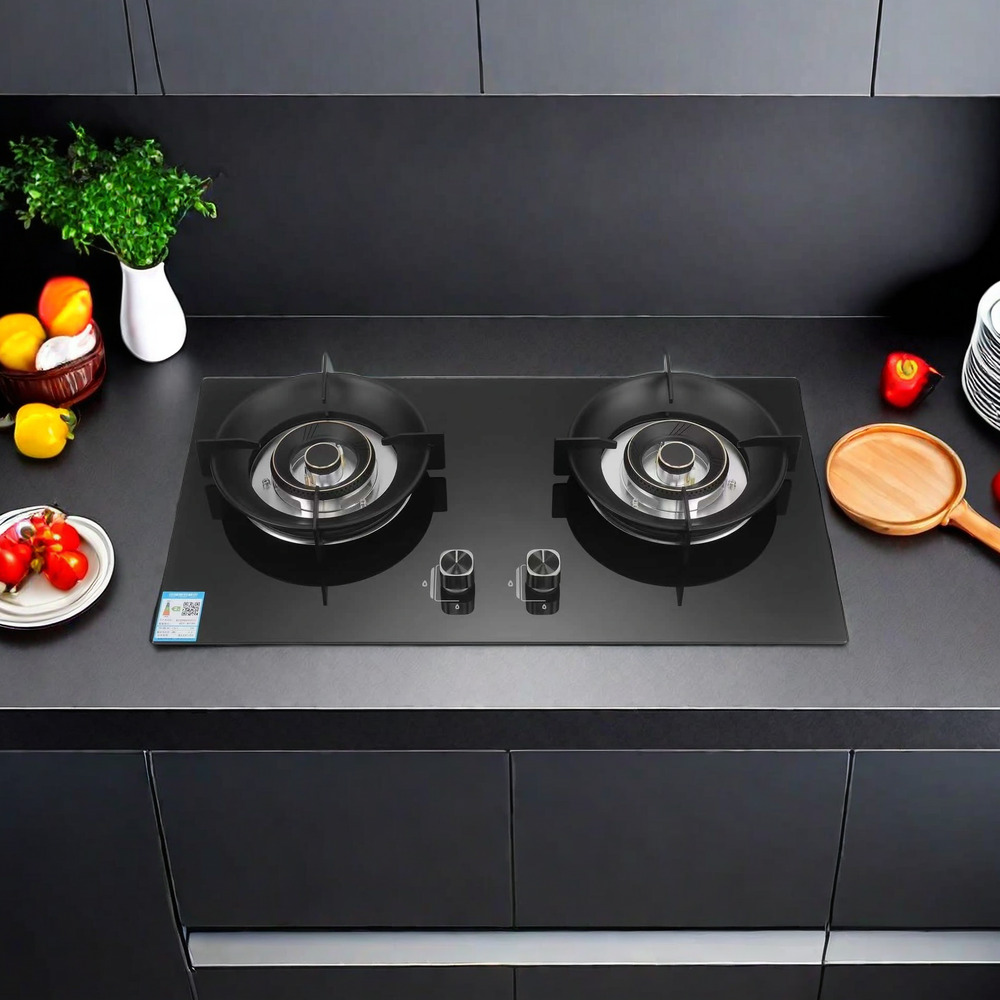 High Quality Wholesale 2 Burner Built-in Gas Cooktop, Tempered Glass Gas Hob for Household Kitchen Appliances at Lower Price