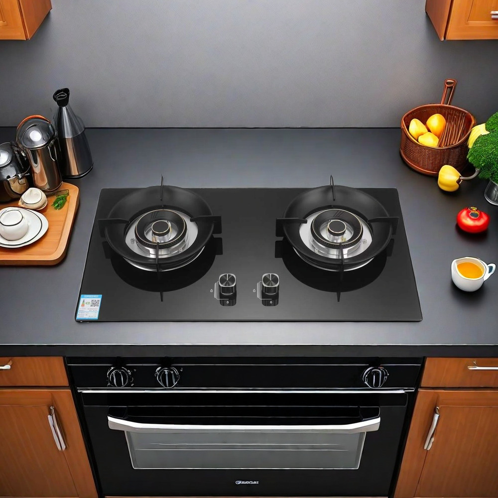 High Quality Wholesale 2 Burner Built-in Gas Cooktop, Tempered Glass Gas Hob for Household Kitchen Appliances at Lower Price