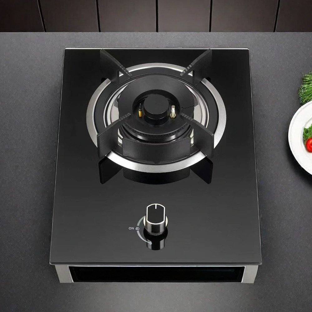 Factory Wholesale Cheap Price Built-in Tempered Glass Single Burner Gas Stove, Portable Gas Hob for Kitchen Appliances