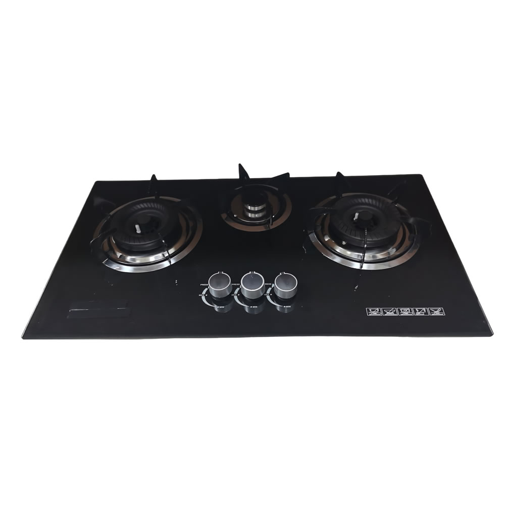 THREEMI Manufacturer Wholesale 3 Burner Tempered Glass Gas Stove Built-in Modern Design Gas Hob for Home Kitchen Appliances