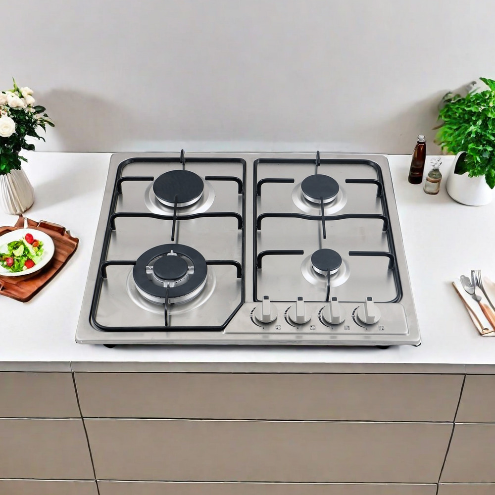 THREEMI FACTORY Manufacturer Direct Wholesale Price High Quality Stainless Steel 4 Burner Gas Stove Built-in Kitchen Appliance