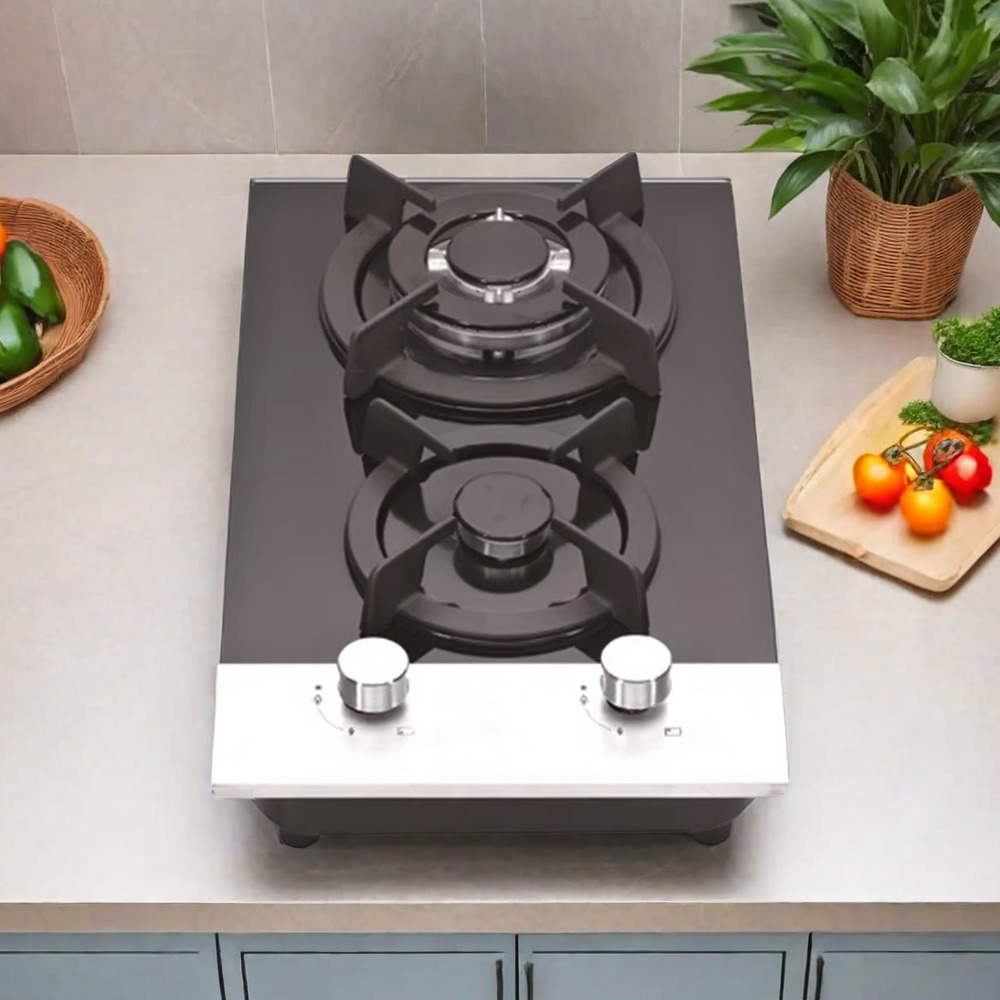 Wholesale Auto Ignition 2 Burner Tempered Glass Gas Stove, Built-in Gas Hob and Cooktop for Sale