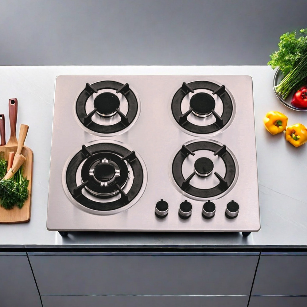 THREEMI FACTORY Hot Sale 4 Burner Built-In Gas Hob Cooktop High Quality Safety Household Kitchen Appliance