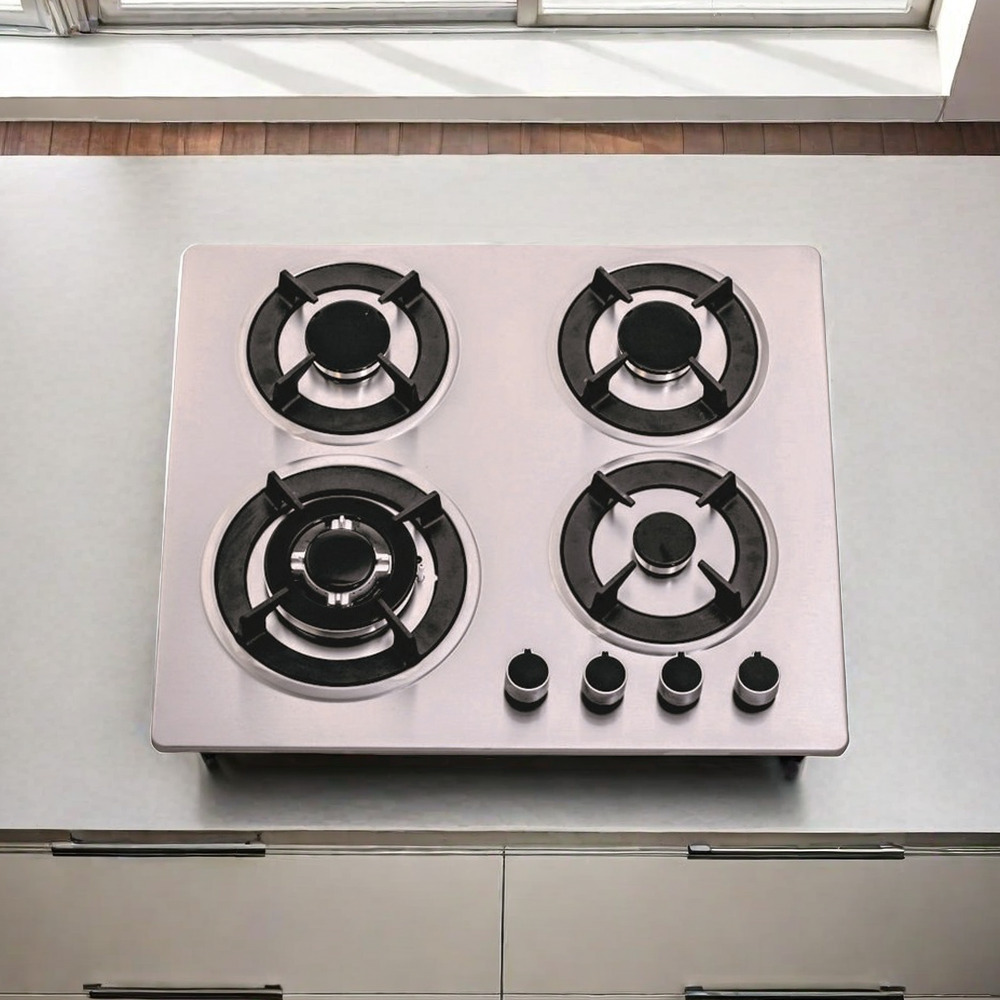 THREEMI FACTORY Hot Sale 4 Burner Built-In Gas Hob Cooktop High Quality Safety Household Kitchen Appliance