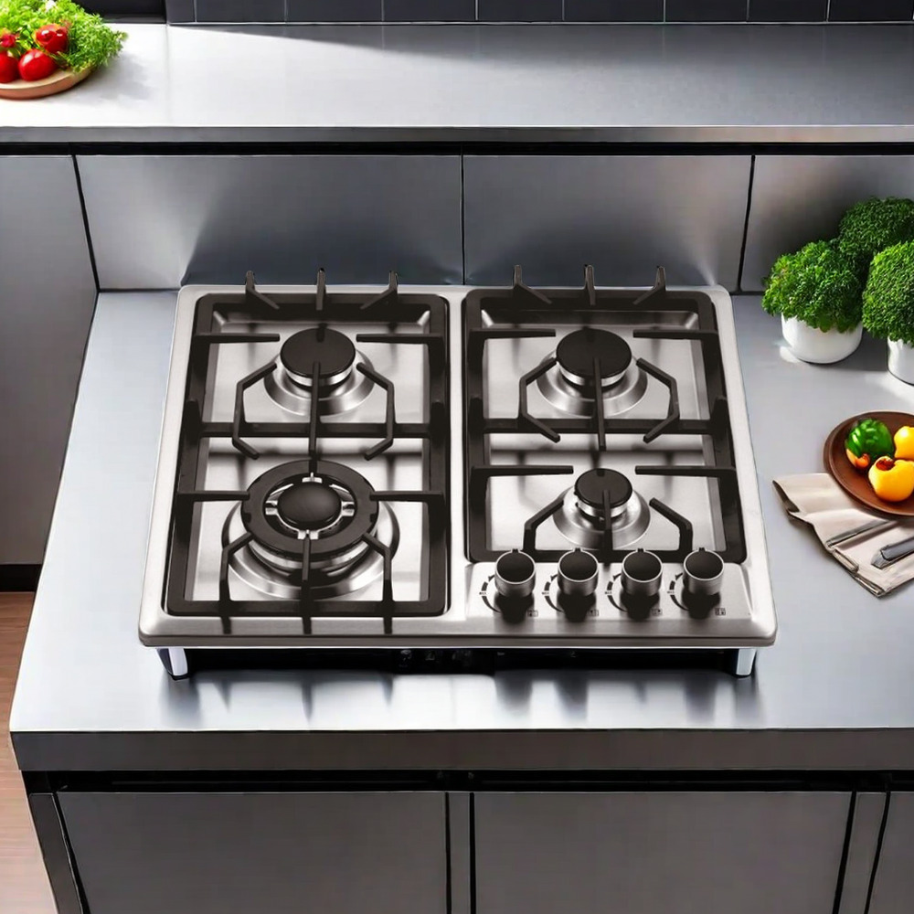 Hot Sale High Quality 4 Burner Stainless Steel Built-in Gas Stove, Household Gas Cooker Hob for Kitchen Appliances at Good Price