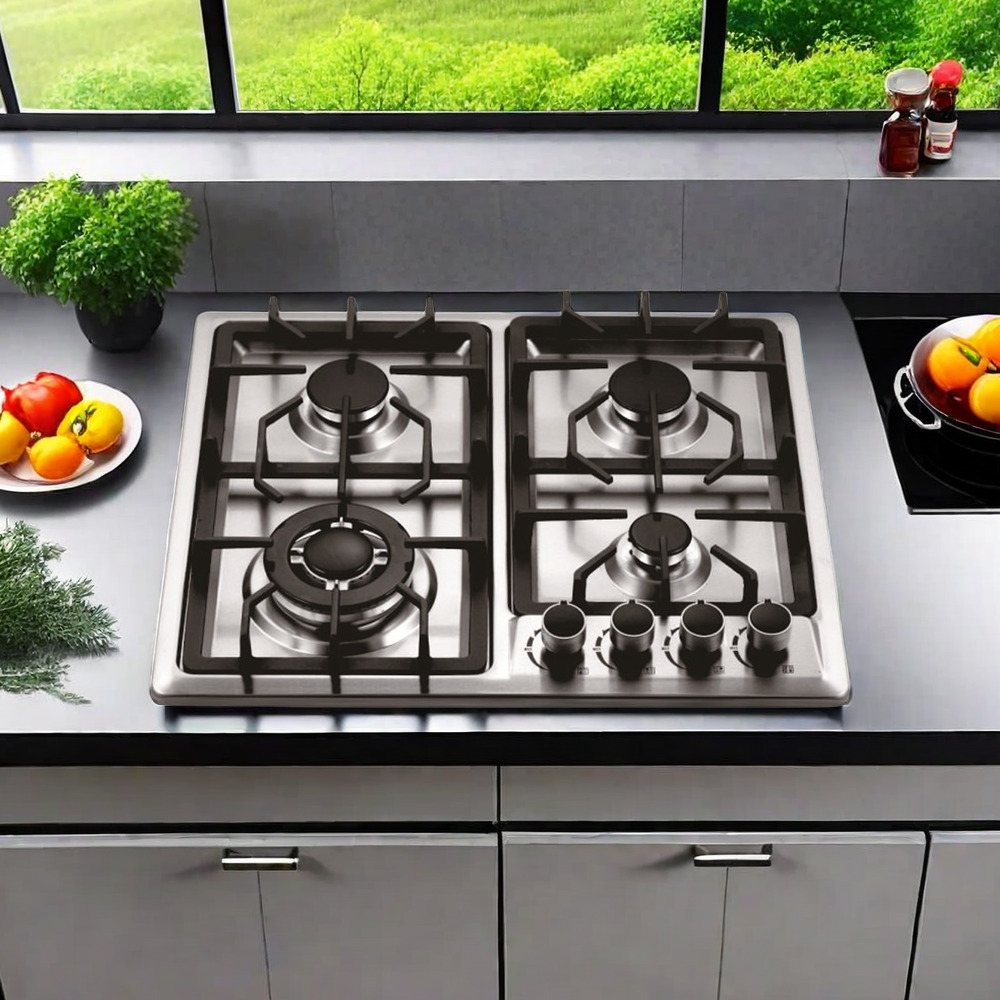 Hot Sale High Quality 4 Burner Stainless Steel Built-in Gas Stove, Household Gas Cooker Hob for Kitchen Appliances at Good Price