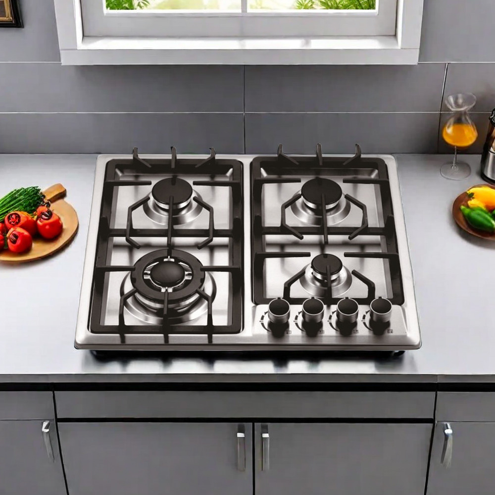 Hot Sale High Quality 4 Burner Stainless Steel Built-in Gas Stove, Household Gas Cooker Hob for Kitchen Appliances at Good Price