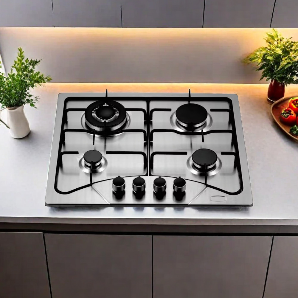 Hot Sale High Quality 4 Burner Stainless Steel Built-in Gas Stove, Best Selling Household Cooker Hob and Cooktops at Good Price