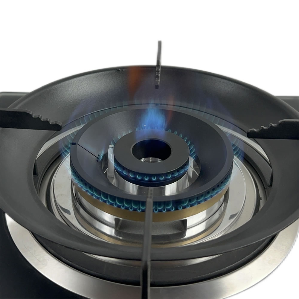 Cheap Wholesale Single Burner Gas Stove with Built In Table and Black Tempered Glass for Home and Kitchen Appliances