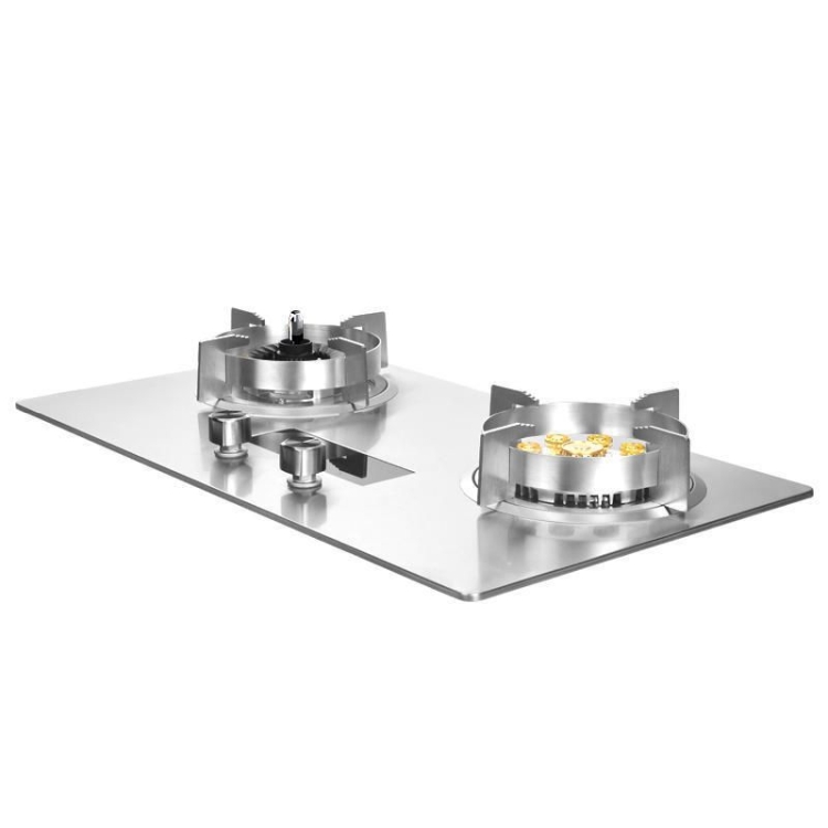 THREEMI Factory Direct Hot Sale Stainless Steel 2 Burner Built In Gas Cooktop with Timer for Home Kitchen