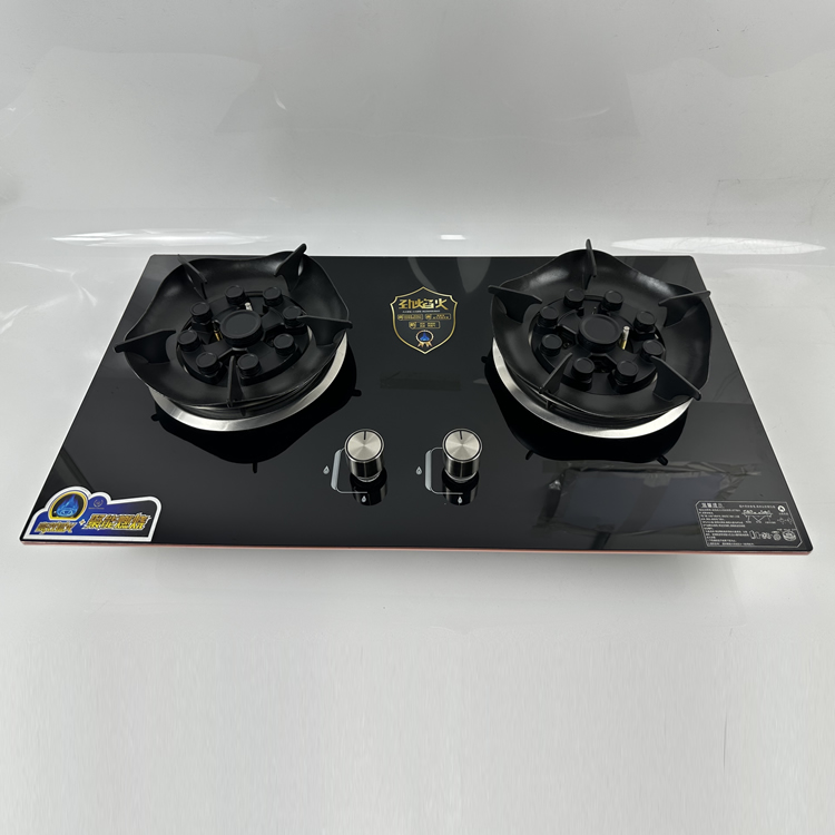 Factory Direct Wholesale LPG/NG Double Burner Built-in Tempered Glass Gas Stove for Home Cooking