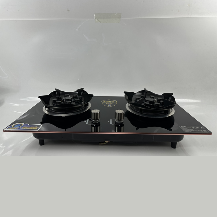 Factory Direct Wholesale LPG/NG Double Burner Built-in Tempered Glass Gas Stove for Home Cooking