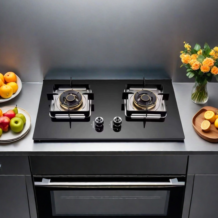 Wholesale High Quality Tempered Glass 2 Burner Gas Hob Built in Double Burner Gas Cooker Stove Cooktop for Home and Commercial