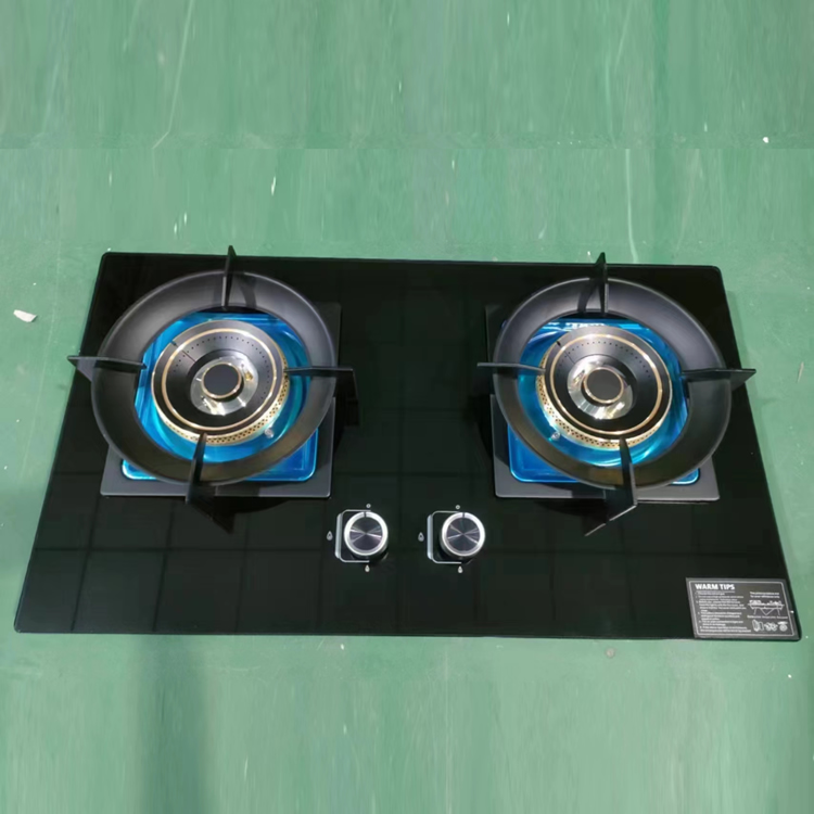 Wholesale High Quality Built In Tempered Glass Double Burner Gas Cooktop LPG/NG Compatible Household Stove for Home Cooking