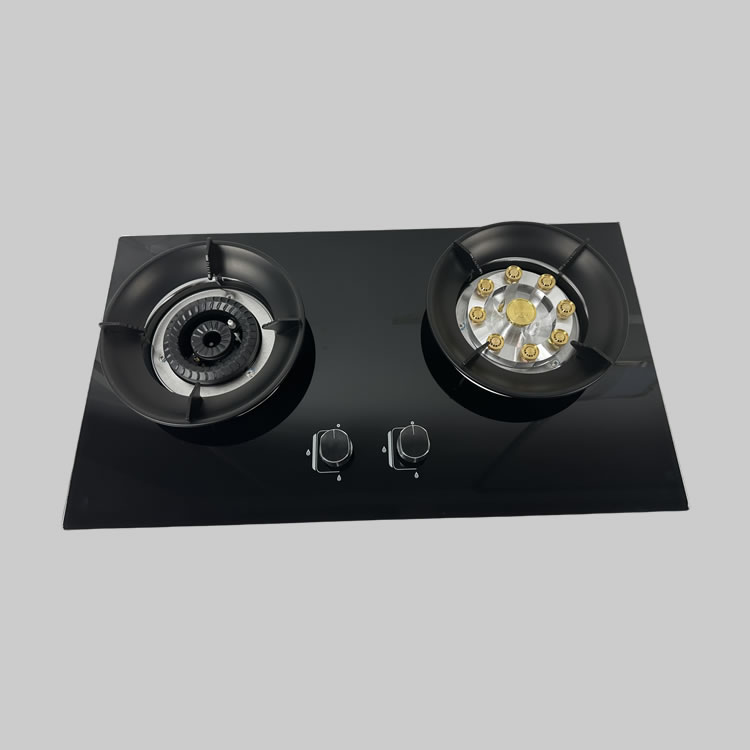 Factory Direct Hot Sale Built In 2 Burner Tempered Glass Gas Cooker Gas Stove Cooktop Hob for Kitchen Cooking