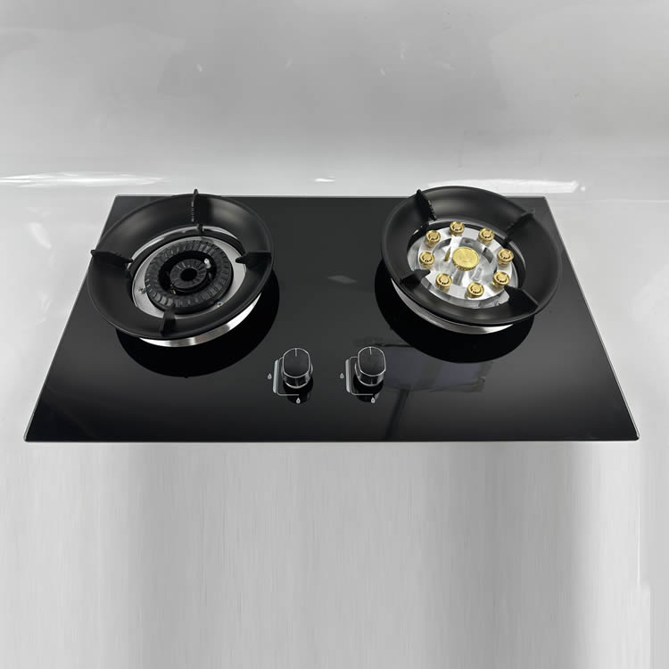 Factory Direct Hot Sale Built In 2 Burner Tempered Glass Gas Cooker Gas Stove Cooktop Hob for Kitchen Cooking