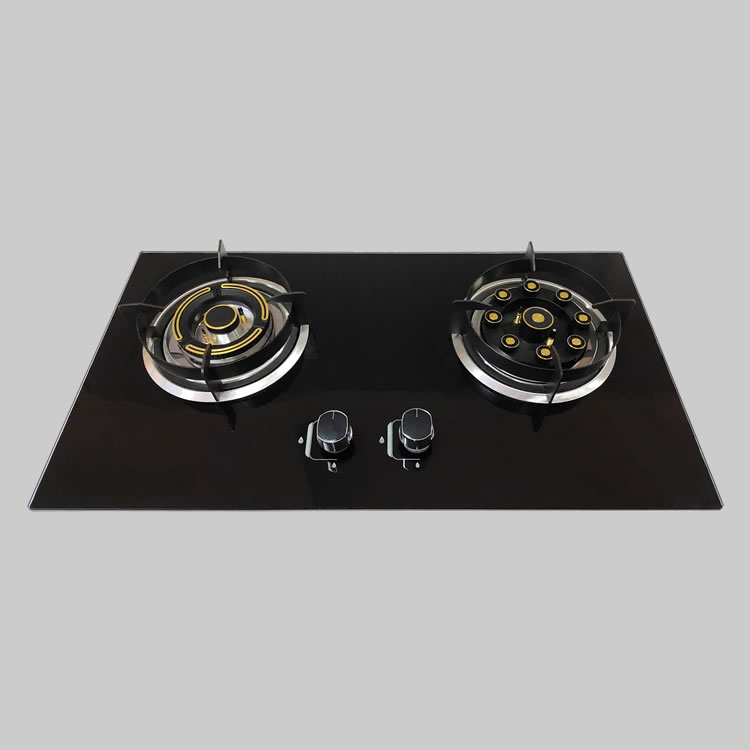 Wholesale Factory Price 2 Burner Tempered Glass Gas Cooktop Built in Gas Hob for Modern Kitchen Appliances