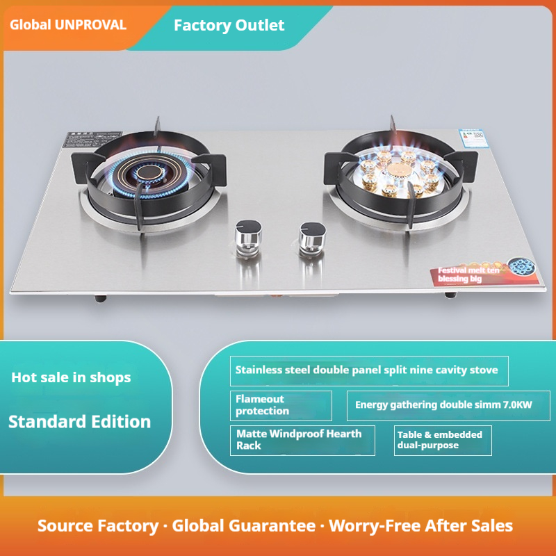 Wholesale High Quality Built in Stainless Steel 2 Burner Gas Hob Durable Kitchen Appliance for Efficient Cooking