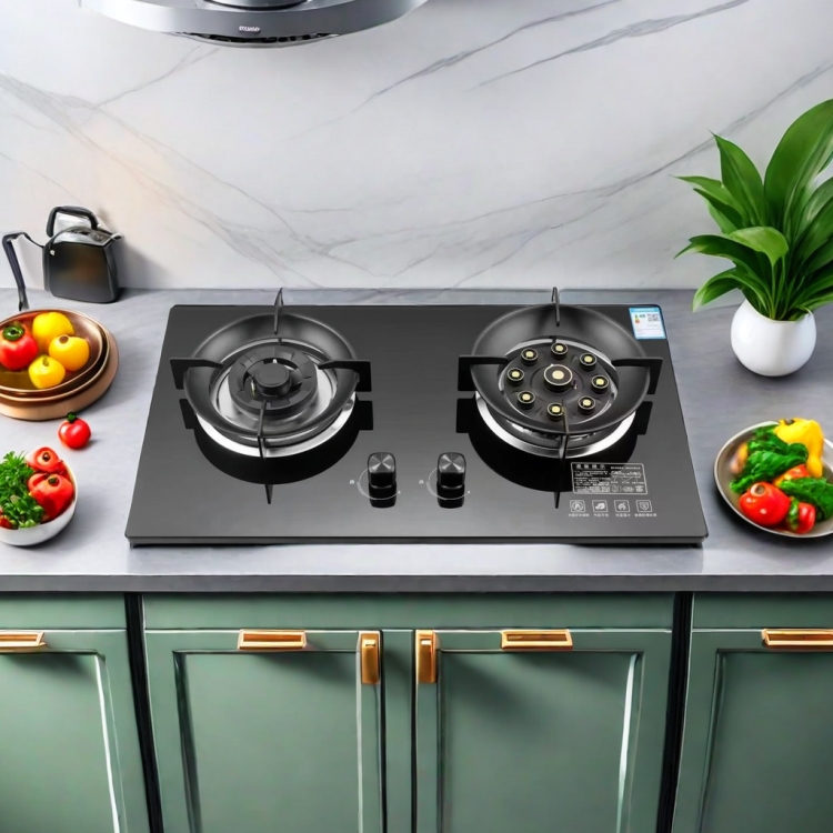 High Quality Wholesale Price Tempered Glass 2 Burner Gas Stove Double Burner Glass Cooktop for Stylish Kitchen Cooking