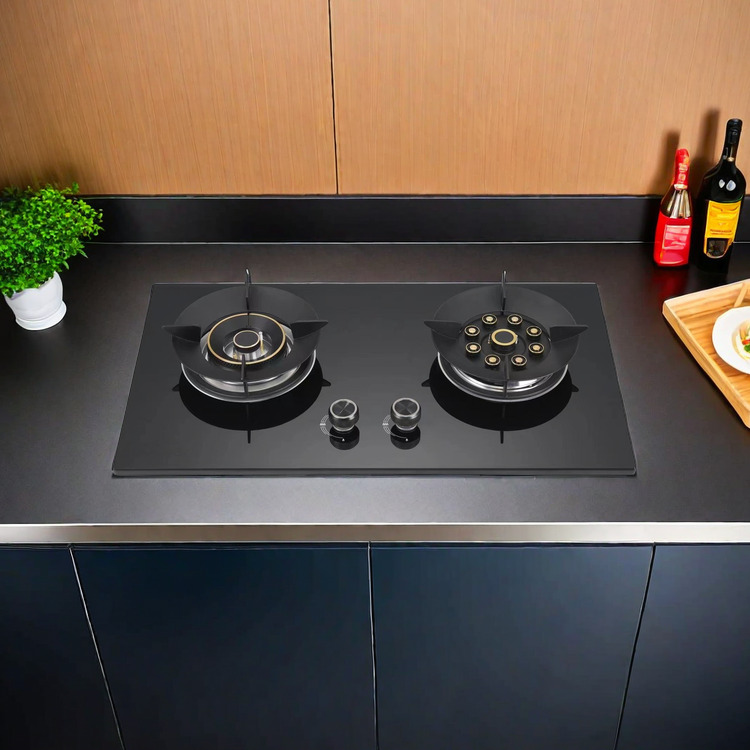 Wholesale High Quality Built in Tempered Glass 2 Burner Gas Stove Sleek and Durable Gas Cooktop for Modern Kitchens