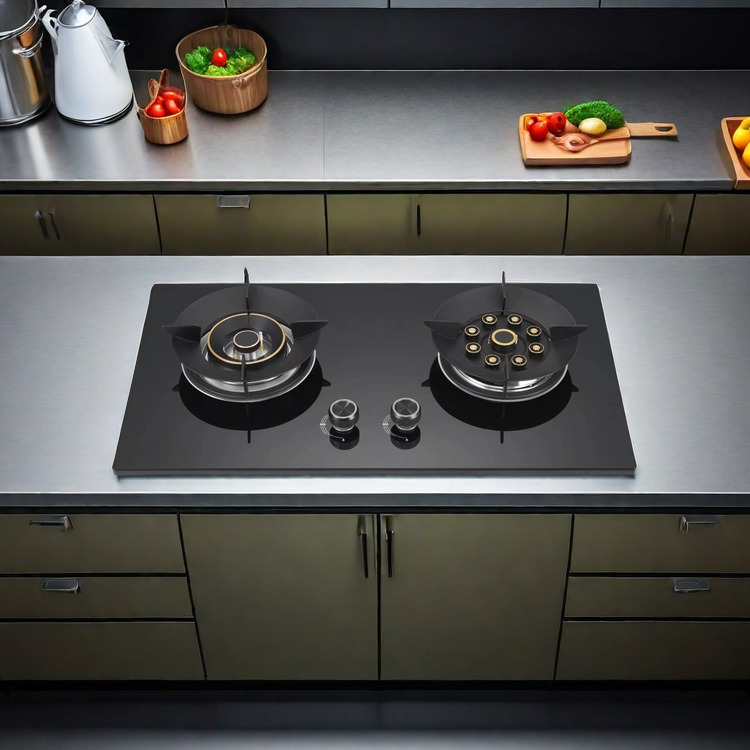 Wholesale High Quality Built in Tempered Glass 2 Burner Gas Stove Sleek and Durable Gas Cooktop for Modern Kitchens